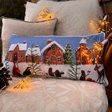 Alex Clark Christmas 50cm Cushion - Gingerbread Village