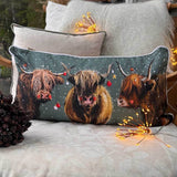 Alex Clark Christmas 50cm Cushion - Highland Cows