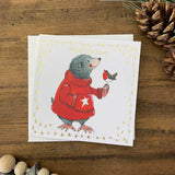 Alex Clark Pack Of 10 Little Foiled Luxury Christmas Cards - Mole & Robin