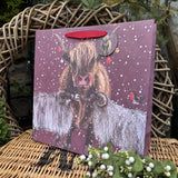Alex Clark Christmas Large Gift Bag - Sheep & Highland Cow