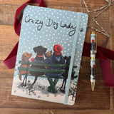 Alex Clark Christmas Large Chunky Notebook - Crazy Dog Lady