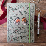 Alex Clark Christmas Large Chunky Notebook - Robins