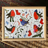 Alex Clark Christmas Lap Tray - Festive Robins