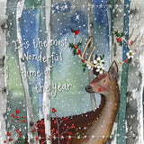 Alex Clark Little Starlight Christmas Card - Christmas Floral Deer