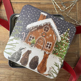 Alex Clark Christmas Large Square Tin - Gingerbread House