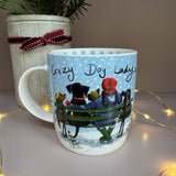 Alex Clark Christmas 400ml China Mug - Crazy Dog Lady