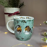 Alex Clark Christmas 400ml China Mug - Christmas Robins