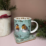 Alex Clark Christmas 400ml China Mug - Christmas Robins