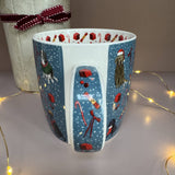 Alex Clark Christmas 400ml China Mug - Christmas Dogs
