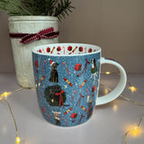 Alex Clark Christmas 400ml China Mug - Christmas Dogs