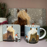 Alex Clark Christmas 400ml China Mug - Horse & Robin