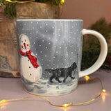 Alex Clark 400ml New Bone China Mug - Dogs And Snowman