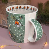 Alex Clark 400ml New Bone China Mug - Robins And Holly