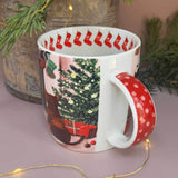 Alex Clark 400ml New Bone China Mug - Cats And Fireplace