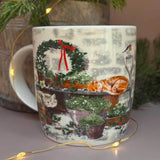 Alex Clark 400ml New Bone China Mug - Cats In The Garden