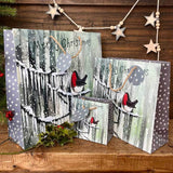 Alex Clark Christmas Medium Gift Bag - Robin & Icicles