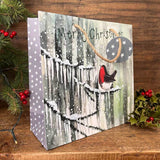 Alex Clark Christmas Medium Gift Bag - Robin & Icicles