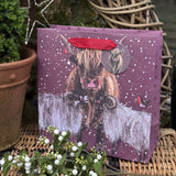 Alex Clark Christmas Medium Gift Bag - Sheep & Highland Cow