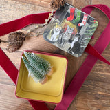 Alex Clark Christmas Medium Square Tin - Christmas Cats