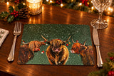 Alex Clark Christmas Placemat - Highland Cows