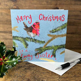 Alex Clark Christmas Card - Lovely Sister - Robin