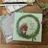 Alex Clark Christmas Card - Very Special Sister - Squirrel