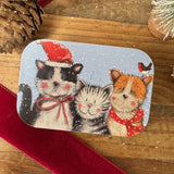 Alex Clark Christmas Small Sliding Tin - Festive Cats