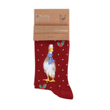 Wrendale Designs by Hannah Dale Ladies Christmas Bamboo Socks - Christmas Scarves - Duck