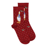 Wrendale Designs by Hannah Dale Ladies Christmas Bamboo Socks - Christmas Scarves - Duck