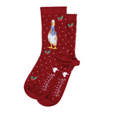 Wrendale Designs by Hannah Dale Ladies Christmas Bamboo Socks - Christmas Scarves - Duck