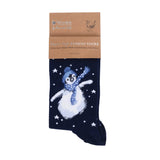 Wrendale Designs by Hannah Dale Ladies Christmas Bamboo Socks - Winter Wonderland - Penguin