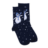 Wrendale Designs by Hannah Dale Ladies Christmas Bamboo Socks - Winter Wonderland - Penguin