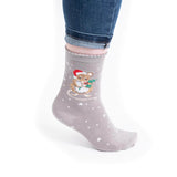Wrendale Designs by Hannah Dale Ladies Christmas Bamboo Socks - Christmouse Mouse