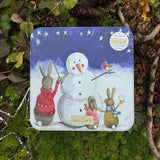 Alex Clark Christmas 16-Pack Notecard Tin - Snow Bunnies