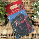 Alex Clark Christmas 100% Cotton Tea Towel - Dogs