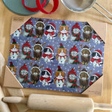Alex Clark Christmas Glass Worktop Saver - Christmas Cats