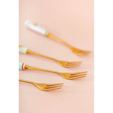 Yvonne Ellen Set Of 4 Bone China Cake Forks - Bee