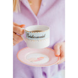Yvonne Ellen Fine China Teacup & Saucer - Bridesmaid
