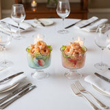 Yvonne Ellen Set of 2 Glass Dessert Bowls - Shrimp & Shell