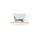 Yvonne Ellen Fine China Teacup & Saucer - Doggie