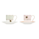 Yvonne Ellen 2-Piece Fine China Espresso Cup & Saucer - Slogan