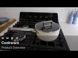 Smeg Cookware 20cm Non-Stick Ceramic Coated Saucepan - Matte Black