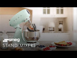 Smeg 50's Style Retro SMF03 Stand Mixer & KSF01 Retro Scales - Red