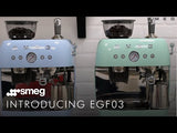 Smeg 50s Style Retro EGF03 Bean-to-Cup Espresso Coffee Machine - Pastel Blue