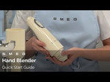 Smeg HBF03 50's Style 3-in-1 Hand Blender with Accessories - White
