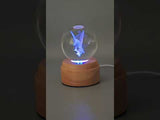 Inokoo Rotating 3D Crystal Globe Light - Hummingbird