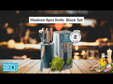 Taylor's Eye Witness Madison 6 Piece Knife Block Set - Grey
