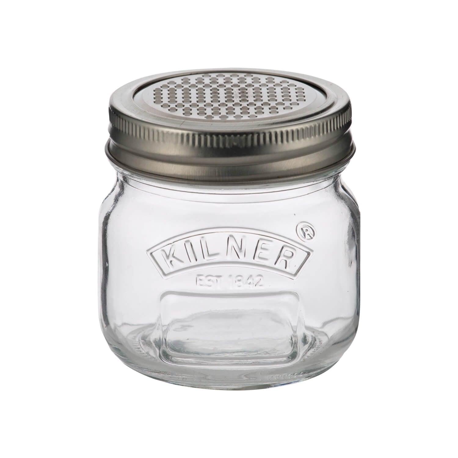 Kilner Glass Storage Jar with Grater Lid 250ml