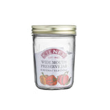Kilner Glass Wide Mouth Preserve Jar - 350ml - Potters Cookshop