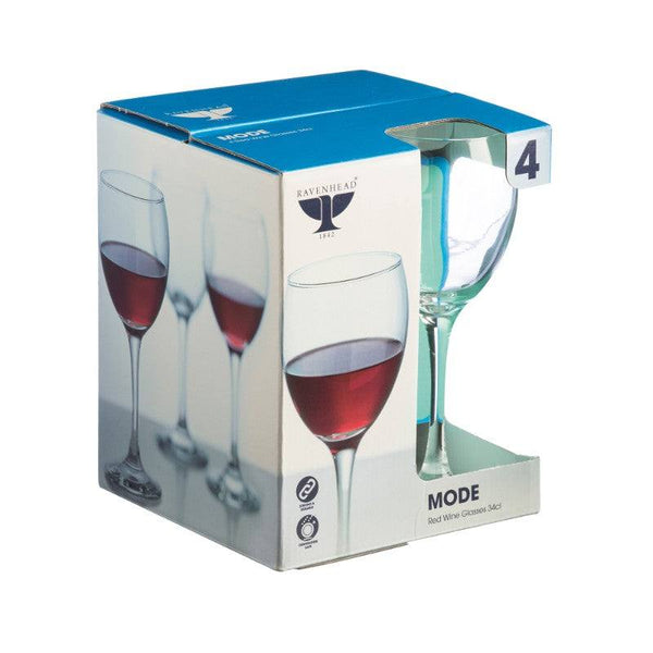 Ravenhead Mode Set Of 4 Red Wine Glasses Gift Box